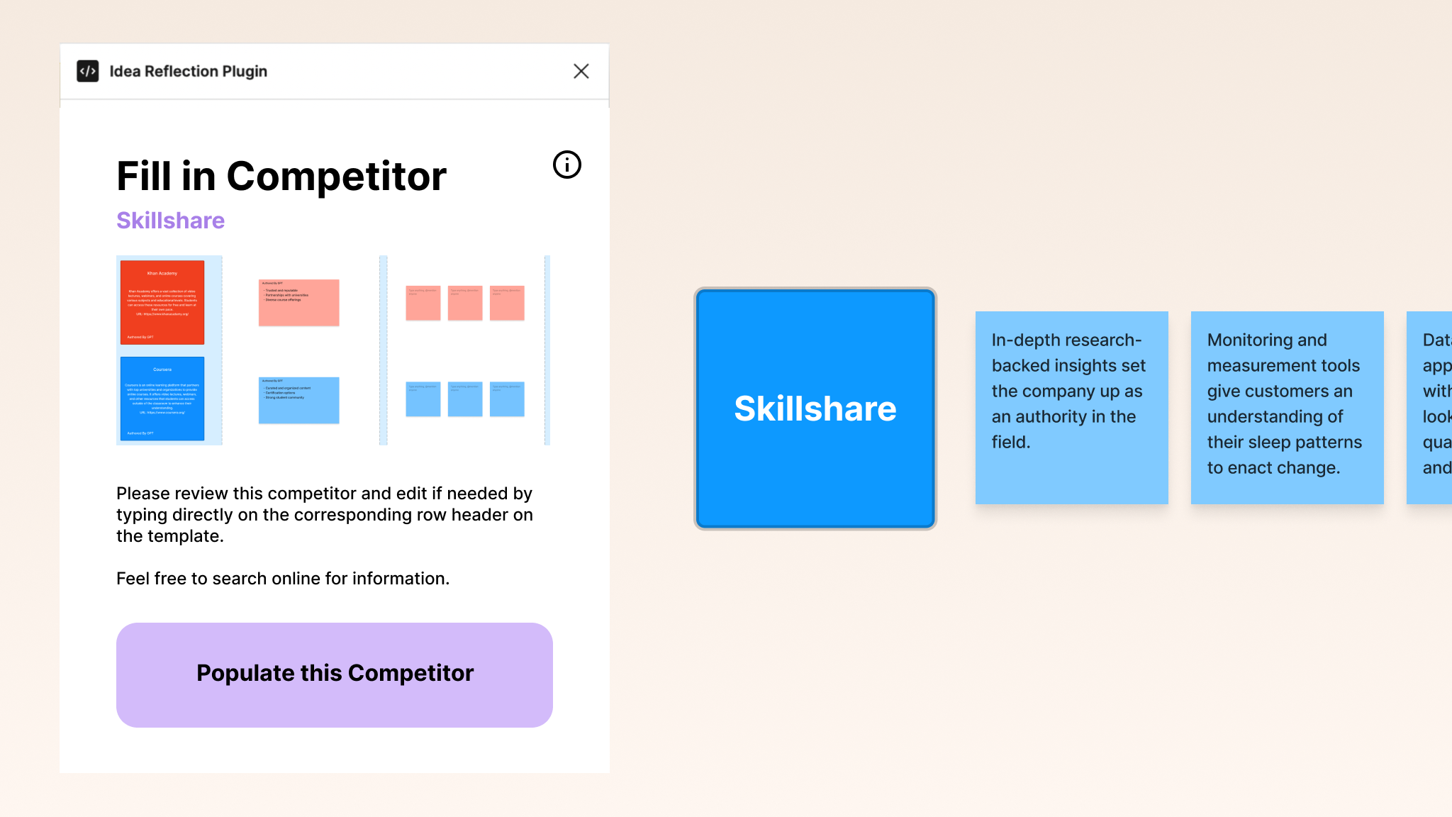 Explored allowing competitor population as well.
