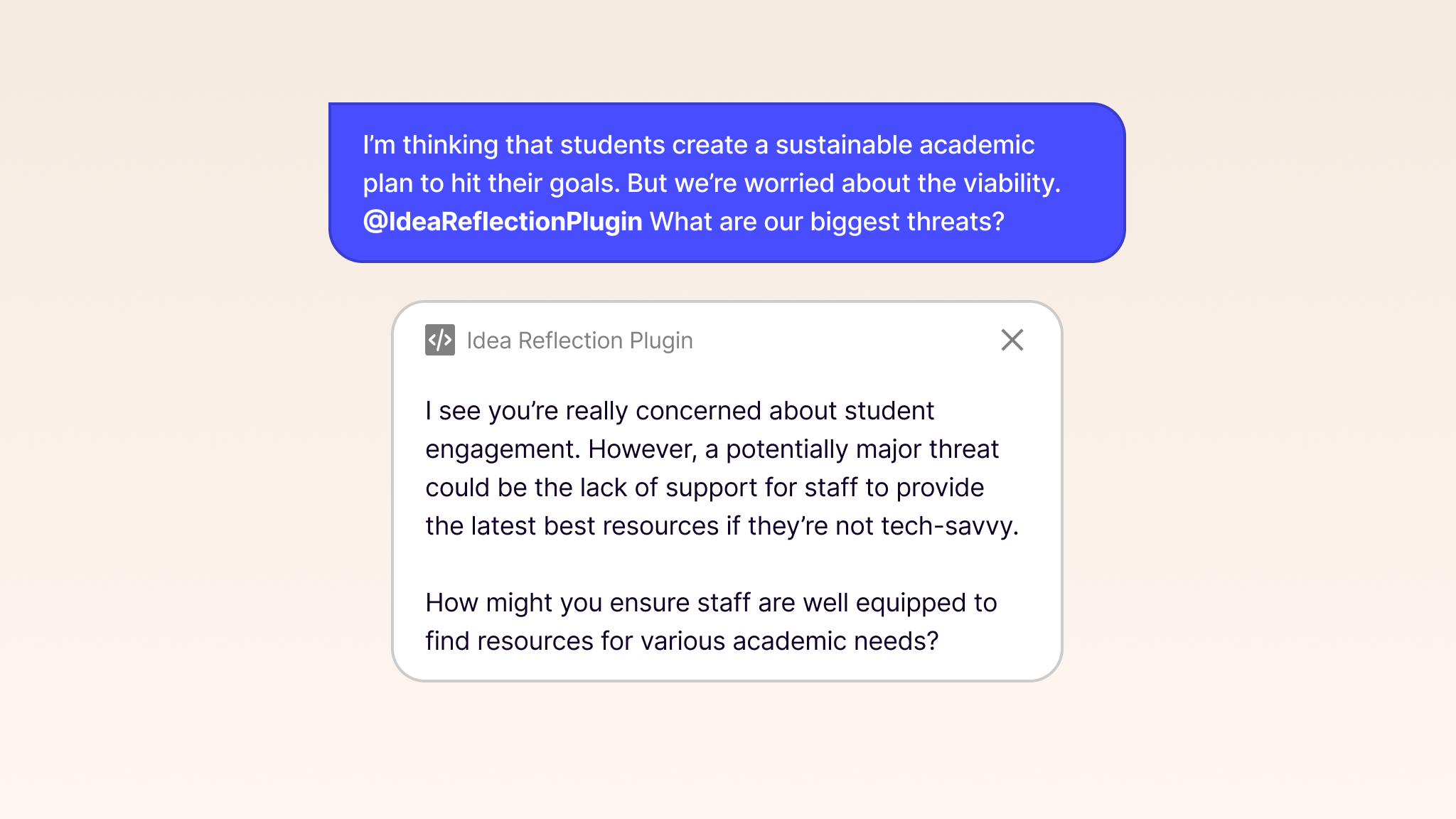 User asks a question using cursor chat to help troubleshoot viability of their idea.