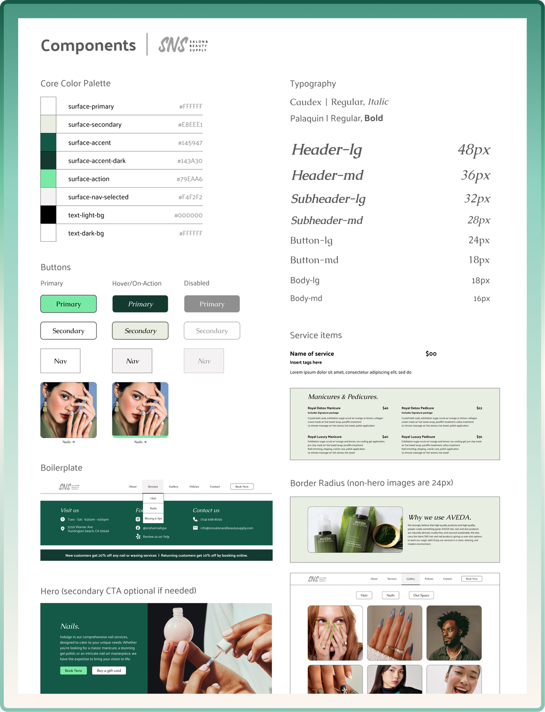 The SNS design system.