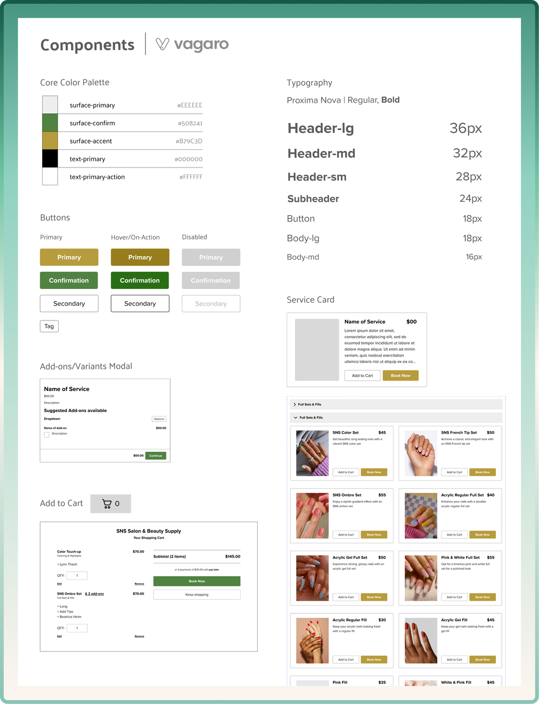 The Vagaro design system.